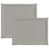 Seat and Back Cushions 4 Pcs Light Grey 47 X 45 X 2 Cm Polyester