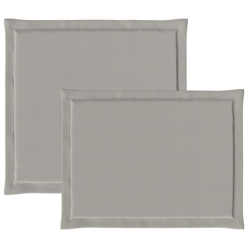 Seat and Back Cushions 4 Pcs Light Grey 47 X 45 X 2 Cm Polyester