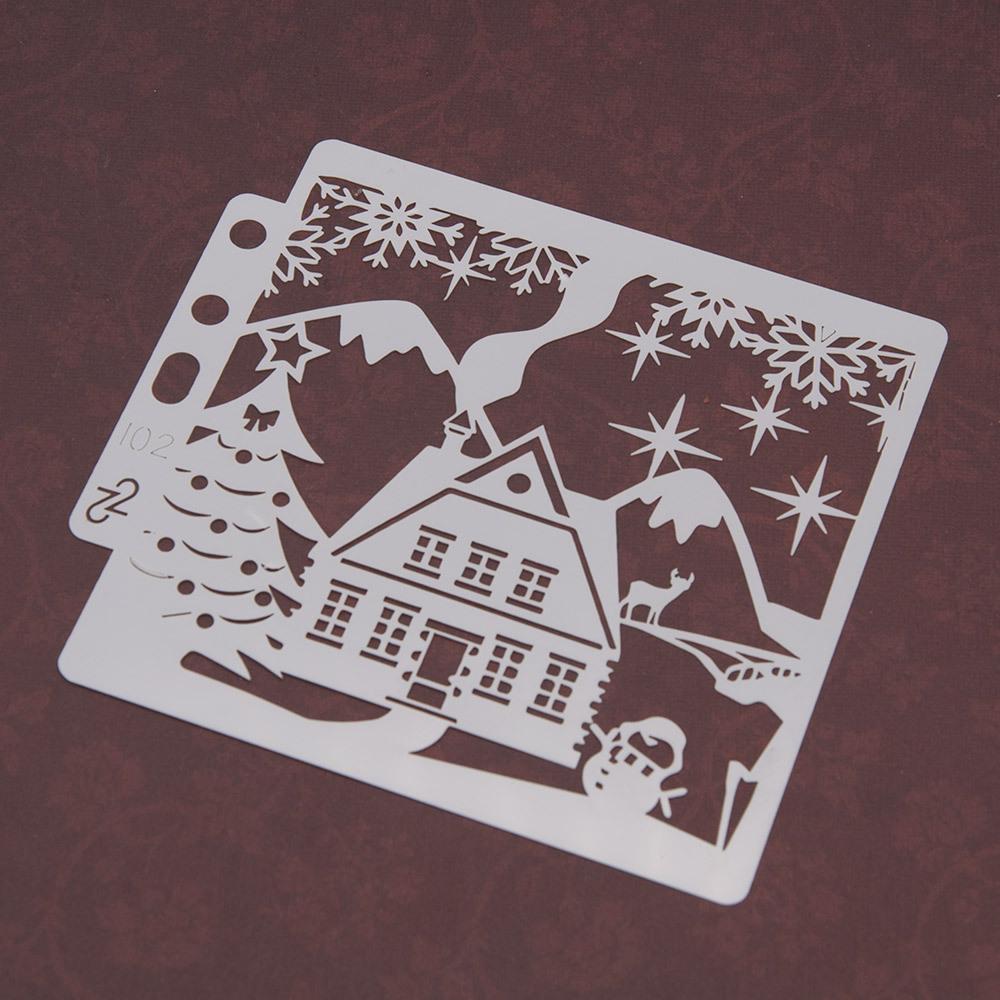 Leaves DIY Layering Stencils Wall Painting Scrapbook Coloring Embossing Album Decorative Card Template