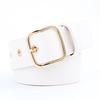 Classic Gold Square Buckle Women'S Trench Coat Wide Belt Gas Eye Decorative Belt Women