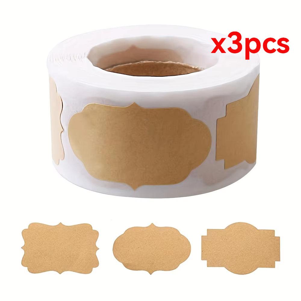 Rolled Gift Labels, Self-adhesive Paper Stickers For Cosmetics, Food, Crafts And Christmas Decorations