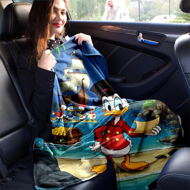 1pc, Disney's Scrooge McDuck Treasure Map Blanket, Perfect for All Seasons, Home Decoration, Blanket, Versatile & Cozy for Bedroom, Living Room, Trave