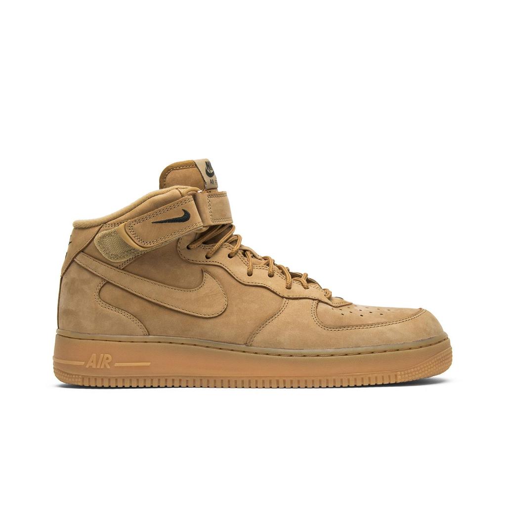 Nike Air Force 1 Mid '07 Premium QS 'Flax' (Unisex) Flax / Flax-Outdoor Green Skateboard Shoes 715889 200