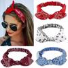 CR98 Printed Rabbit Ear Knot Cashew Cross Headband