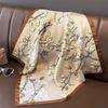 Scarf Female Flower Pattern 71 Square Scarf New Simulation Silk Scarf Printed Scarf Shawl Fashion High Sense
