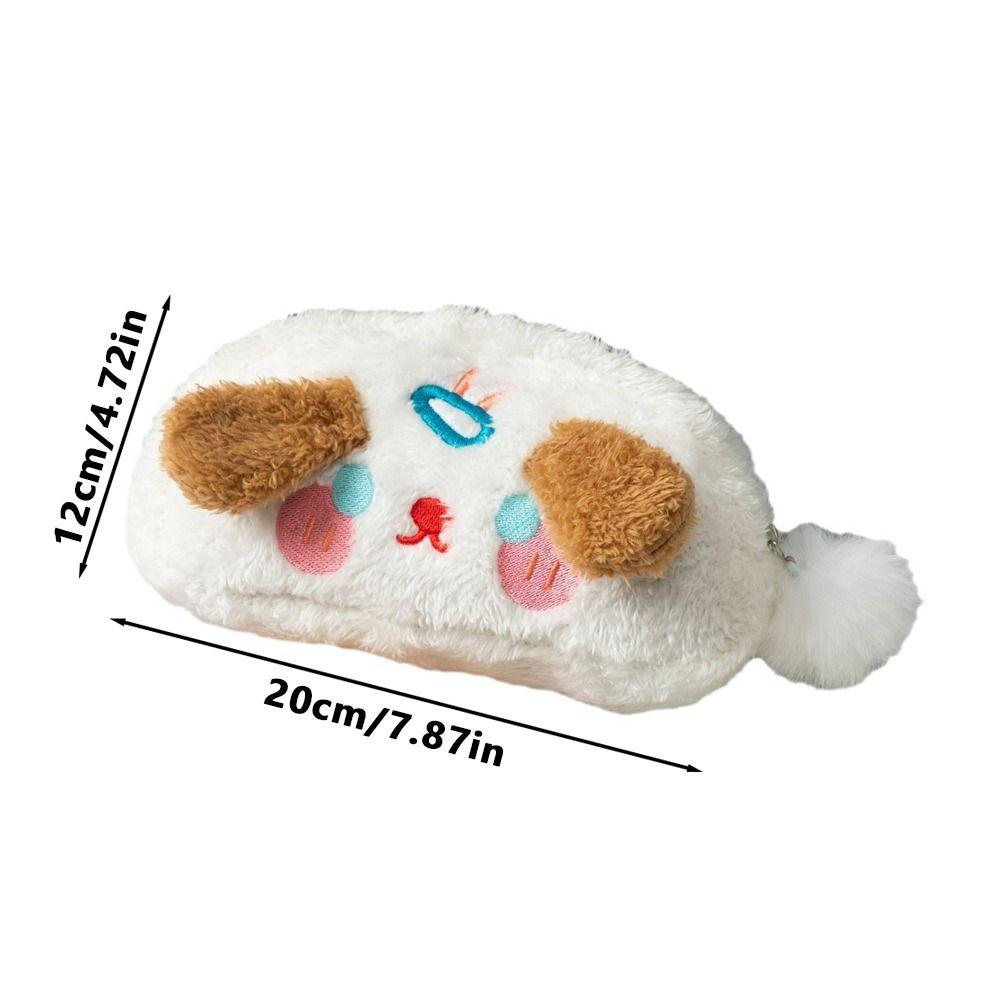 Large Capacity Pen Bag Puppy Shape Multi-functional Stationery Storage Bag Pen Box Students Gift