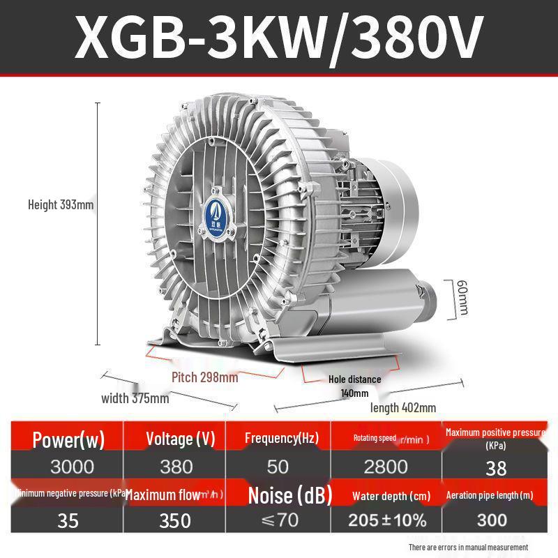 Industrial High-Power Vortex Blower Fan for Vacuum & Fish Pond Aeration