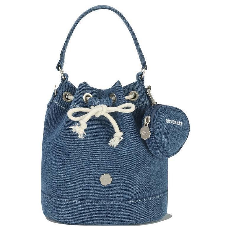 New COVERNAT Cotton Bucket Bag Handbag Regular Women's Denim Blue CO2400TB85DE