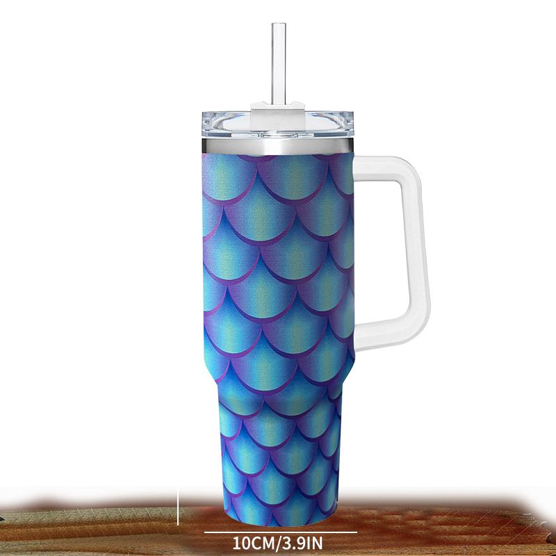 Big Capacity 40oz Handle Car Cup 304 Stainless Steel Travel Mug Outdoor Insulation Cup With Lids And Straw