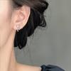 Simple and Small Double-click Love Stud Earrings, Women's Water Drop Zircon Heart-shaped Earrings, New Niche Design Earrings.
