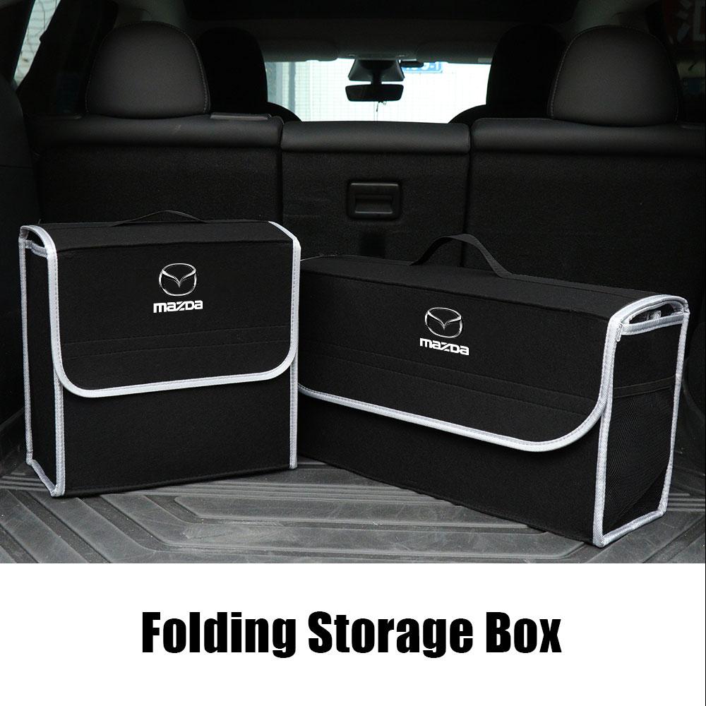 Für Mazda 2 3 4 5 6 7 8 ATENZA Axela 6 RX8 CX6 CX5 CX4 CX4 CX5 CX8 Auto Styling Weiche Filz Aufbewahrungstasche Organizer Auto Faltbare Kofferraumtasche Auto Zubehör