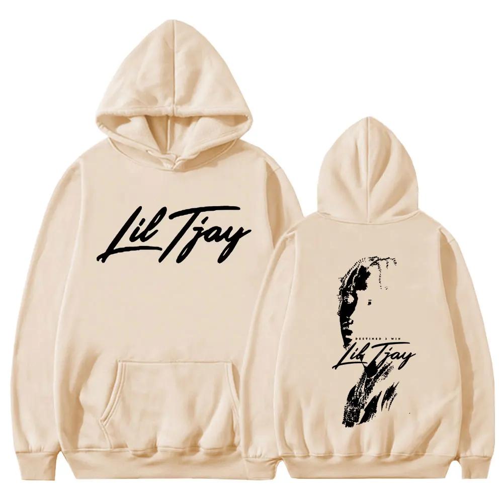 Rapper Lil Tjay Hoodies Destined 2 Win Music Album Print Hoodie Men's Vintage Oversized Sweatshirt Hip Hop Streetwear Tracksuit