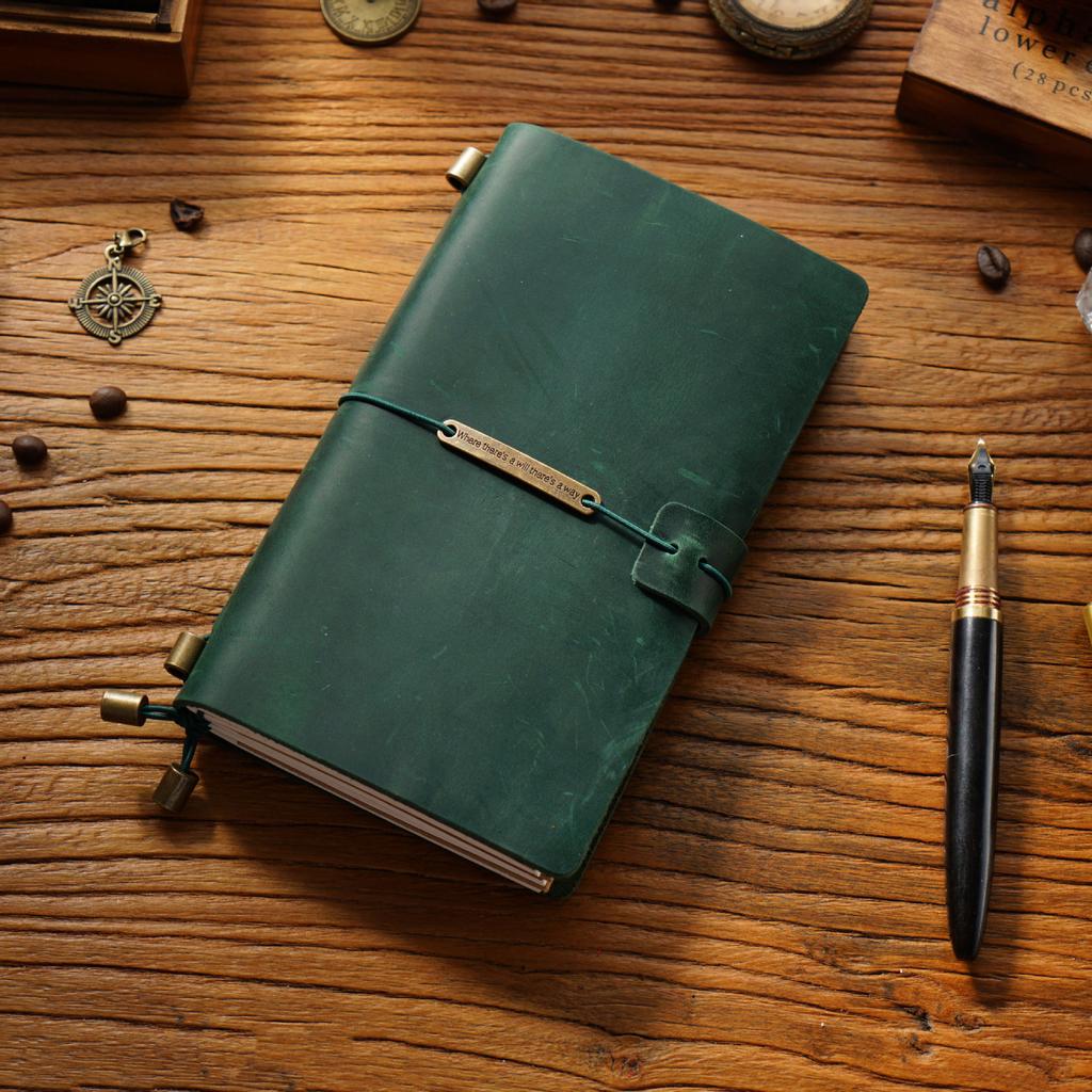 2026 First Layer Cowhide Notebook Genuine Leather Retro Travel Notebook Handmade Loose-leaf Notepad Diary Spot