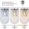 Chrome Crystal Wall Light E14 Modern Luxury Design K9 Crystal & Chrome Metal for Living Room Bedroom Restaurants