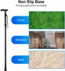 Folding Cane Portable 5-Level Adjustable Height Walking Stick with Foldable Design Wrist Strap