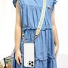 Spun Gold Retro Lanyard Case For Samsung Galaxy S25 Ultra S20 S21 S22 S23 FE S24 Plus A56 Crossbody Strap Diamond Clear Cover
