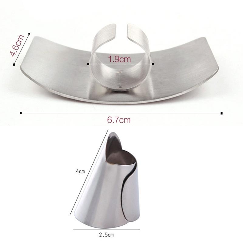Stainless Finger Steel Protector Antiaging-cut Finger Guard Safe Vegetable Cutting Hand Protecter Kitchen Gadgets Kitchen Accessories