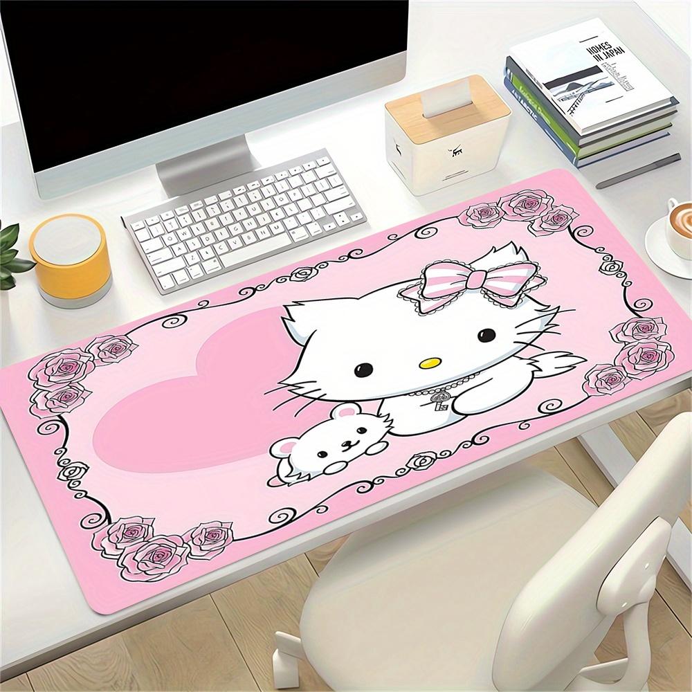 Hello Kitty, Cute Themed XXL Mouse Pad - Non-slip Rubber Desk Mat for Gaming and Office Use, Multi-Function Keyboard  0826070a
