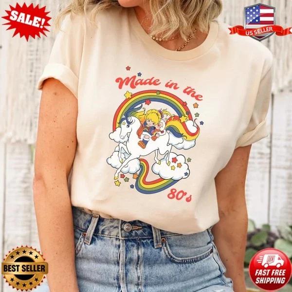 Rainbow Brite 80s Cartoon Tee: Nostalgic Friends Shirt Christmas Gifts S-5XL M