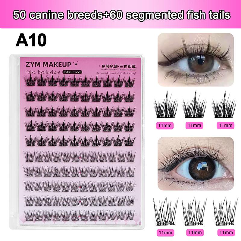1 Box Self Adhesive Eyelash,Pre Glued Eyelash,Cluster Eyelash,No Need Glue,Easy To Put On, Diy Eyelash Extension