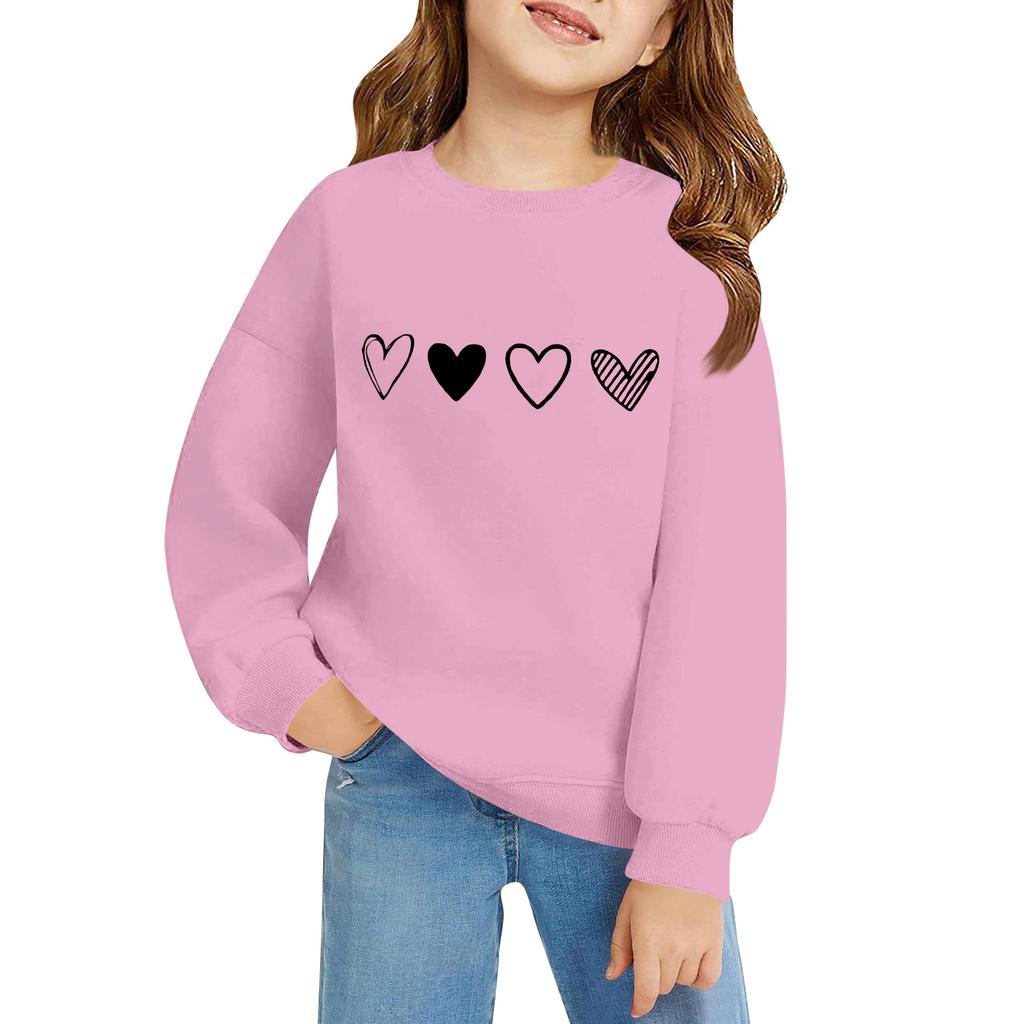 Kinder Langarm Lockerer Pullover Buchstabenaufdruck Rundhals Sweatshirt