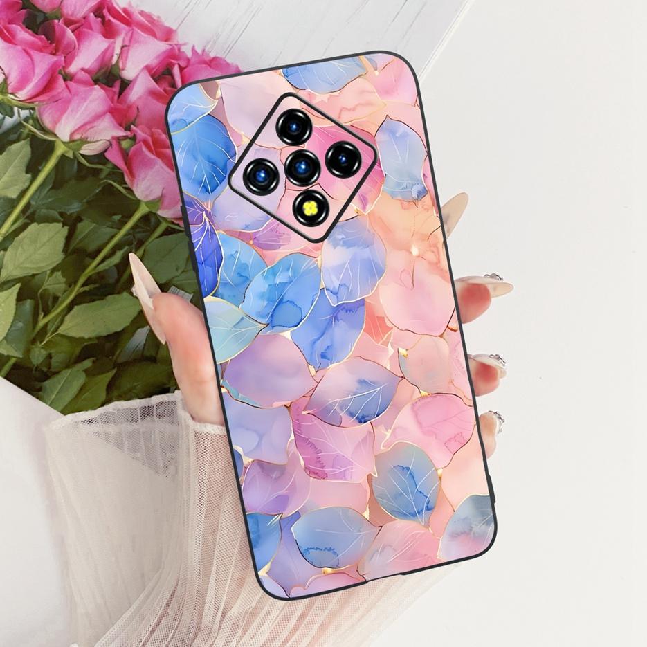 For Infinix Zero 8 Case X687 Stylish Flowers Butterfly Painted Cover Soft Slim Phone Case For Infinix Zero 8i Zero8 i X687B Bags