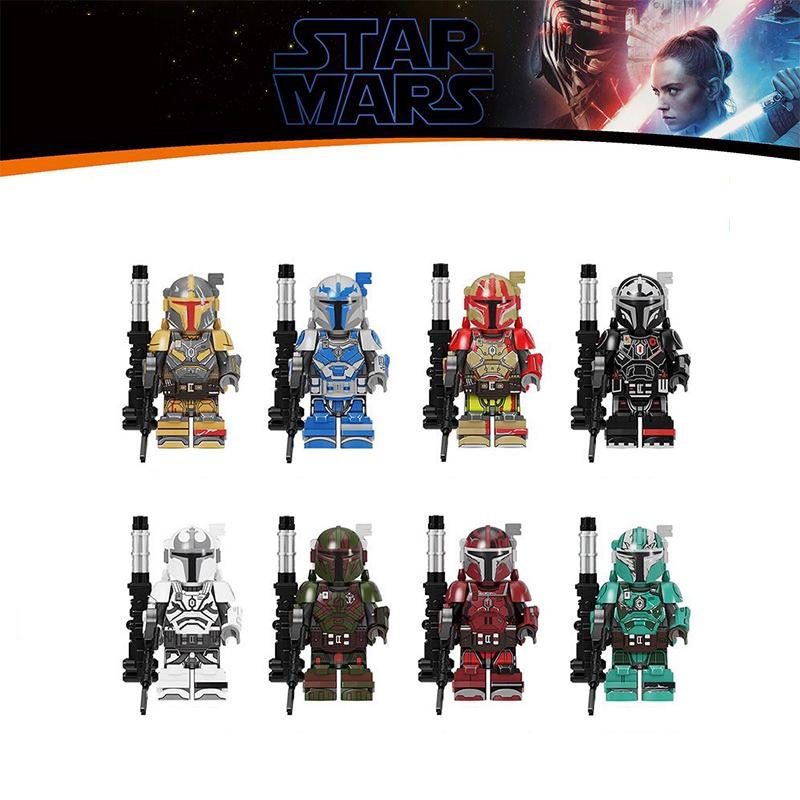 Wysokiej jakości figurki minifigurki Mandalorianina Piechoty Ciężkiej Star Wars do kreatywnej zabawy i nauki