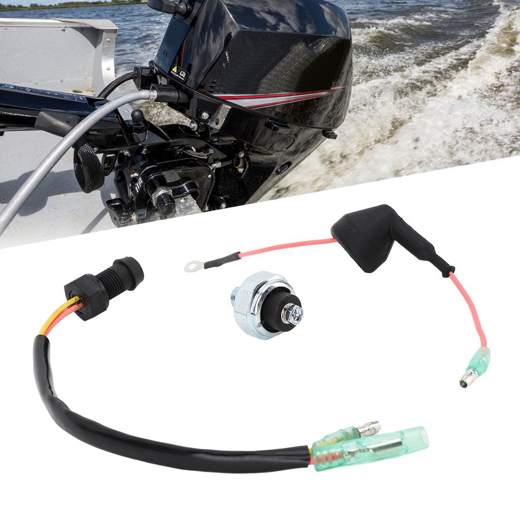 Oil Pressure Sensor with Indicator Light Engine Oil Pressure Sensor for 9.9?15HP Outboard 65W?85410?01 62Y?82504?10 66M?82127?10