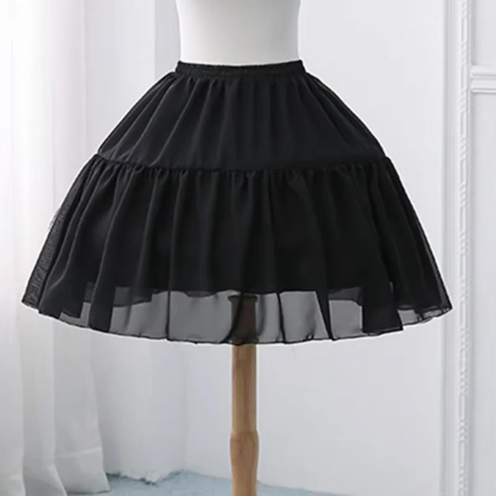 Elastic Wedding Petticoats Adjustable Fish-bone Skirt Cute Puffy Short Skirts Girl Lolita Skirts