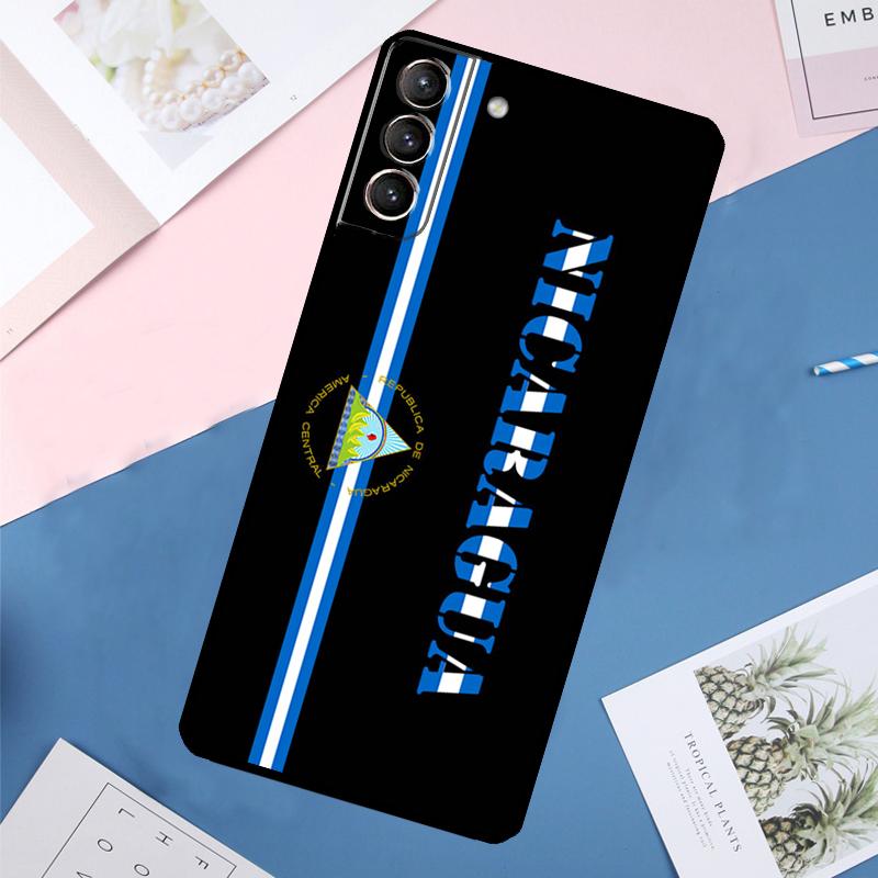 Nicaragua Flag Case For Samsung Galaxy S25 Ultra S24 S23 S22 S21 Ultra S9 S10 Plus S23 FE S25 FE Back Cover