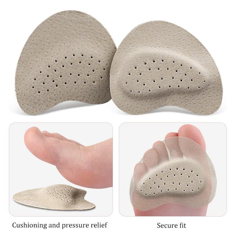 2/3/5pairs Sandals Anti-slip Stickers Leather Forefoot Pad Women High Heels Pain Relief Insert Cushion Foot Care Shoes Pad