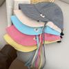 Adjustable Striped Peaked Cap Drawstring Women Sun Hat Lightweight Sunscreen Baseball Hat  Outdoor