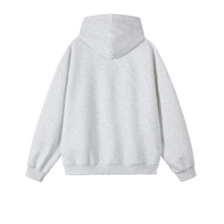 LOGO Unisex Färgblockerad Huvtröja med Dragkedja: Trendig Höst Casual Jacka