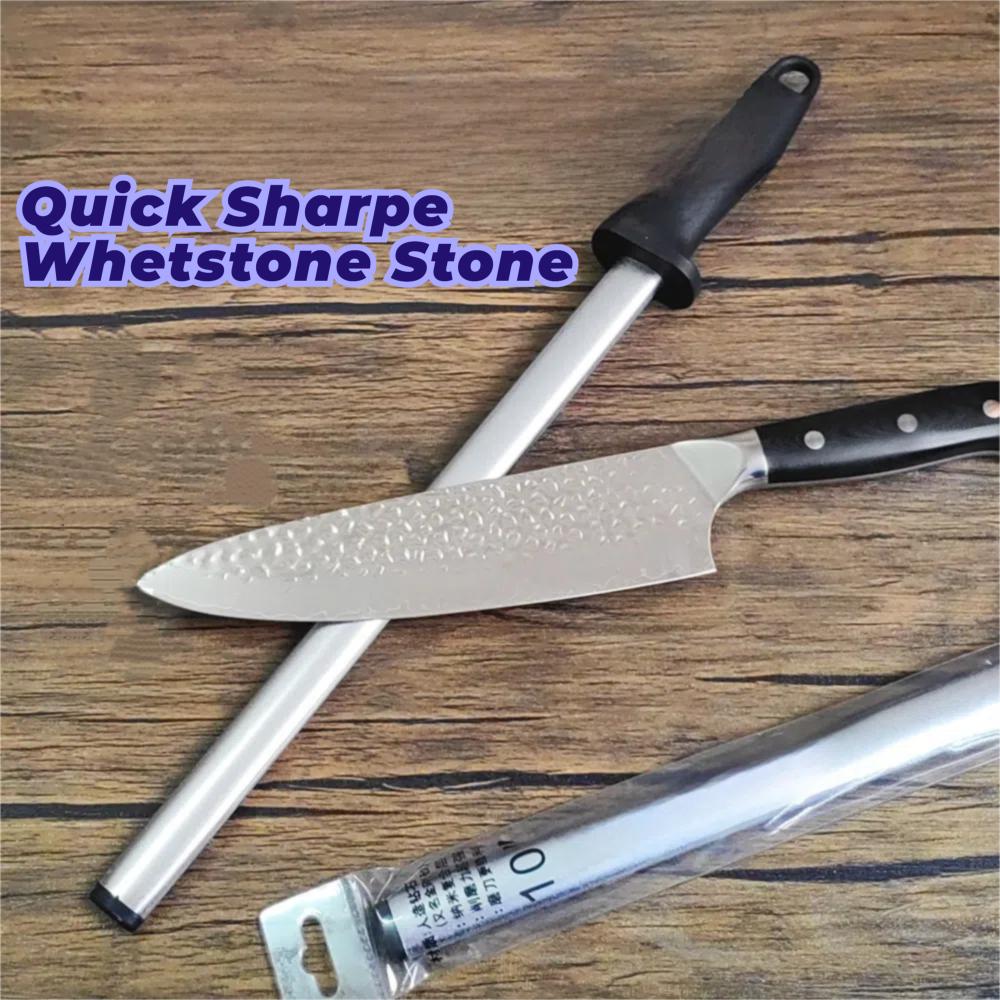 Professional 10/12 Inch Diamond Sharpener Stick Quick with Handle Whetstone Stone Double Sided Sharpening Stone Butcher Chef