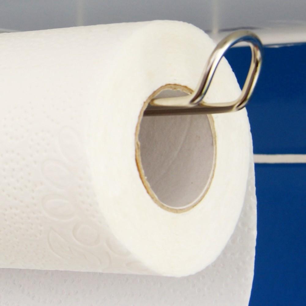 Metal Toilet Roll Holder Punch Free Cabinet Hanger Quality Kitchen Paper Towel Rack  Kitchen