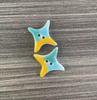 Colorful Star Ceramic Square Buttons - Handmade Fashion Accessories 