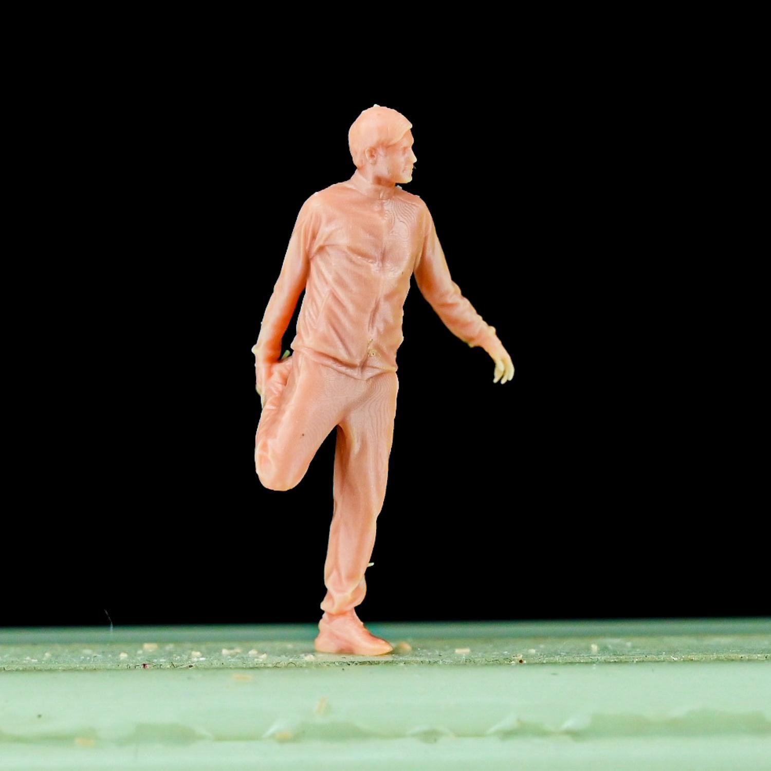 

Fitness Figure Miniature Model Warm-Up Sports Micro Photography Small Person Model White Mold Collectible Statues Design Doll 1/32 scale