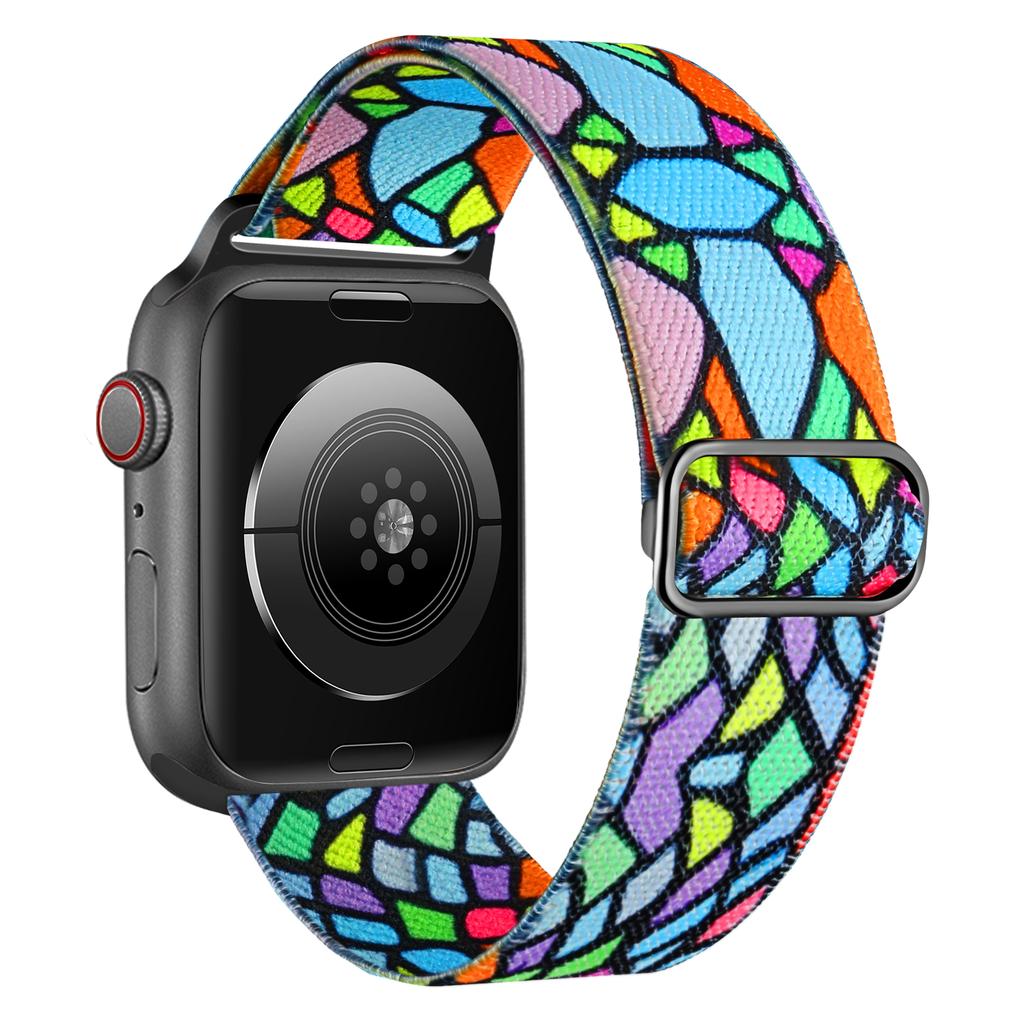 Braided Band for Apple Watch Series 10 46mm/Ultra 2 Ultra 49mm/Series 9 8 7 45mm/6 5 4 SE (2023) SE (2022) SE 44mm/3 2 1 42mm Nylon Pattern Wristband