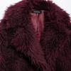 Women's Turn Down Collar Long Sleeve Faux Fur Coat Regular Fit European Fuzzy Outerwear