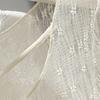 Transparentes, gerafftes Strickoberteil für Damen mit langen Ärmeln und schmaler Passform