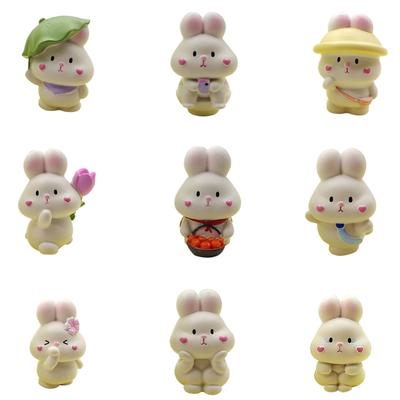 Cartoon Rabbits Silicone Molds Crafts Ornament Plasters Mold Handmade Scented Candle Mould Home Decorations Tool