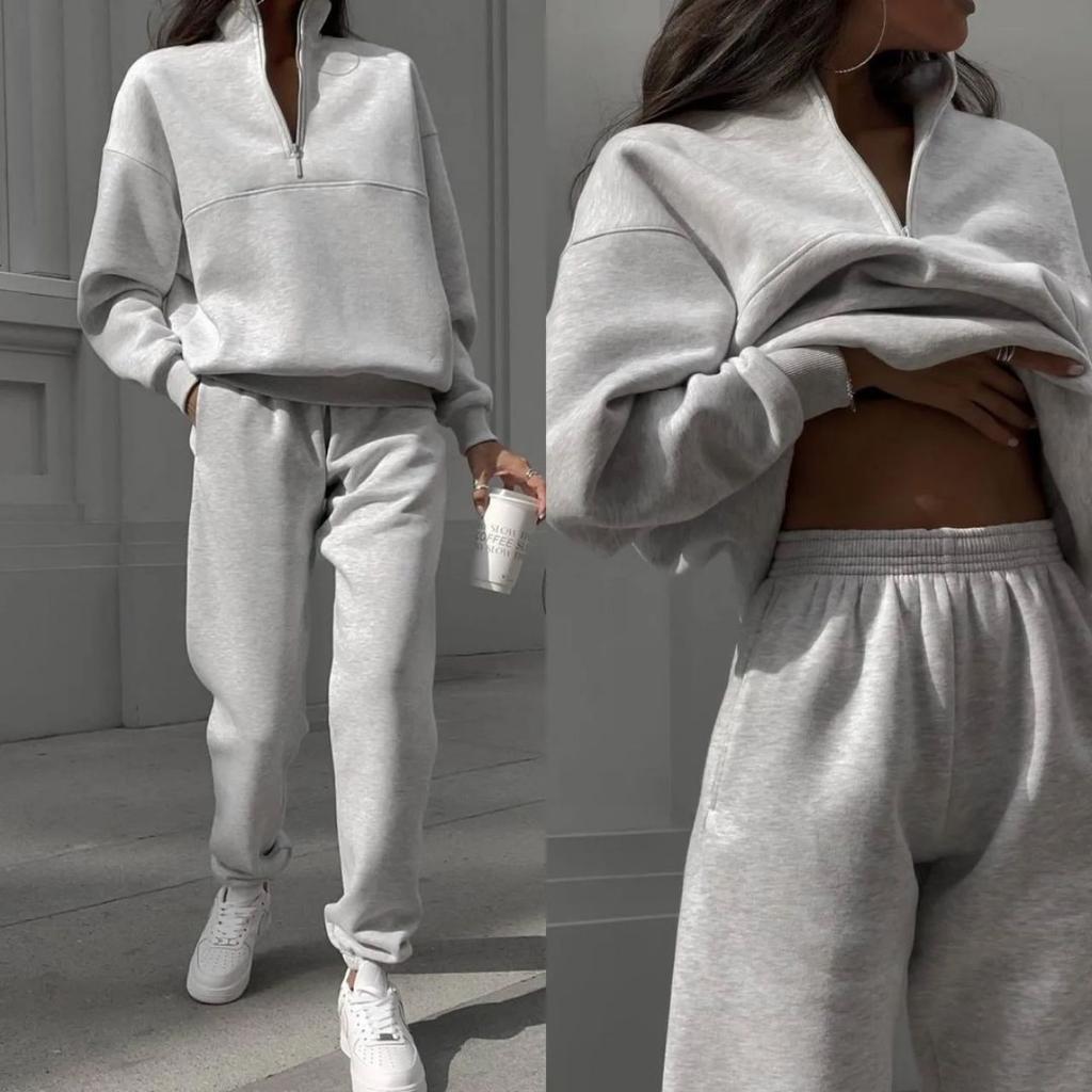Versatile Casual Fashion Thickened Long-sleeved Sweater Pants Two-piece Suit
