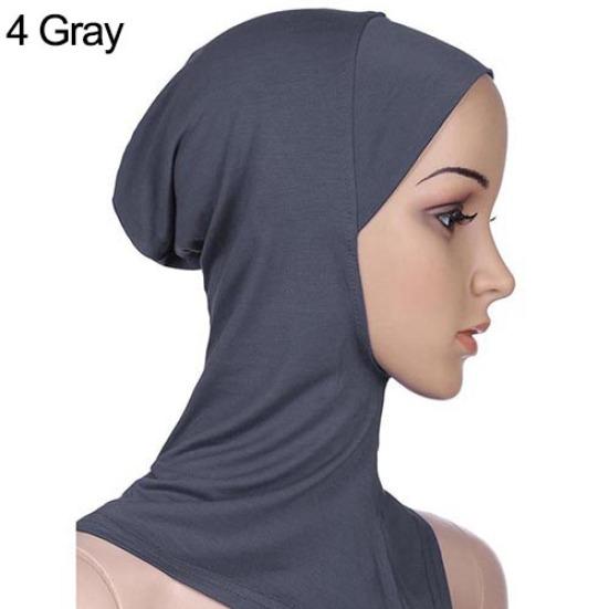 Soft Solid Color Women Full Cover Scarf Cap Underscarf Neck Head Bonnet Hat