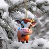 Christmas Cow Pendant Durable Acrylic Adorable Cow Ornament for Christmas Tree Decoration Party Favor KTY