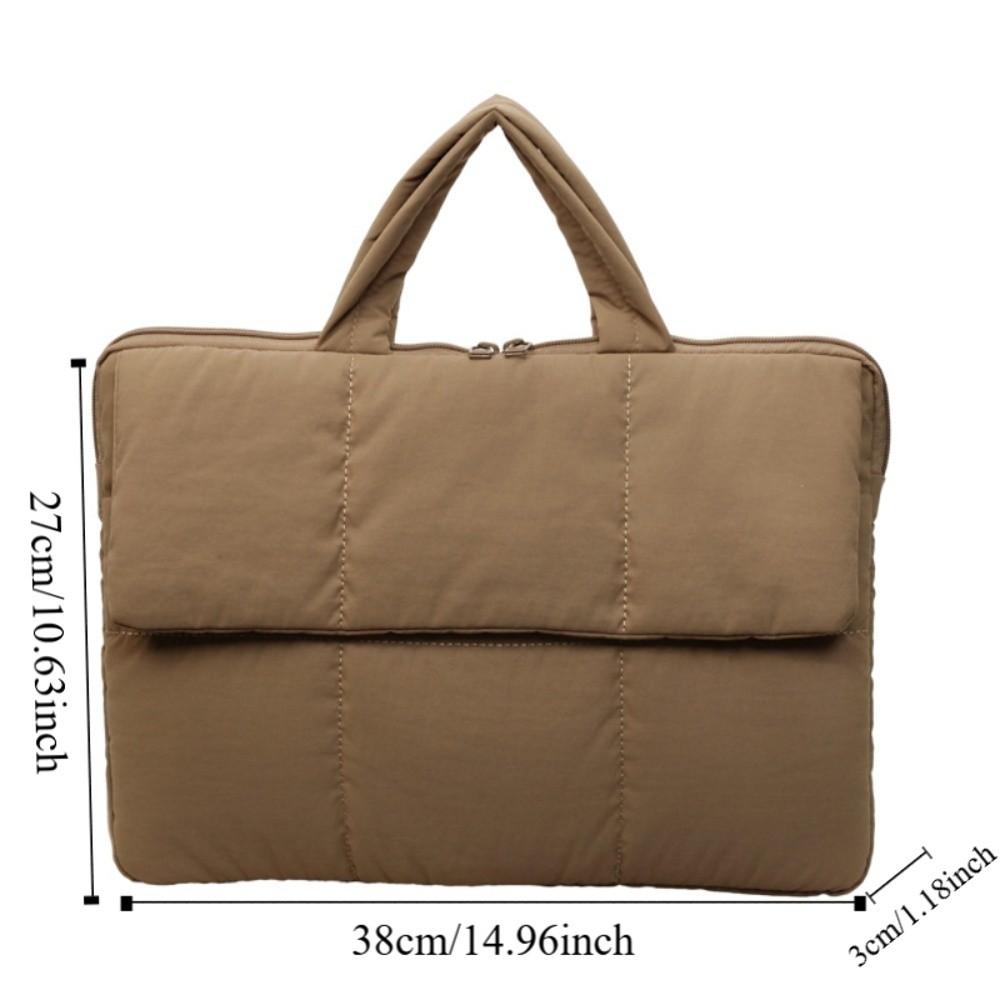 Einfache 16-Zoll-Laptoptasche Stoßfest Gepolstertes Kissen Laptopschutzhülle Leichte gesteppte Puffer-Notebook-Aufbewahrungstasche Herren Damen