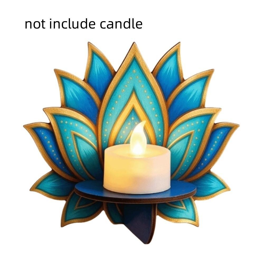 India Pray Girl Wall Storage Rack Lotus Flower Wall Display Stand Decorative Wall Decor Home