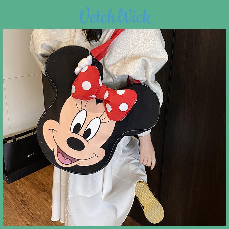 Modische Tasche im Mickey Maus Stil für Damen mit großem Fassungsvermögen aus PU-Material, perfekt für den täglichen Gebrauch