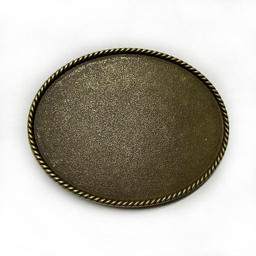 Oval Antique Tin Belt Buckle for Men's Western Cowboy Jeans - Retro Casual Fashion Alloy Design
