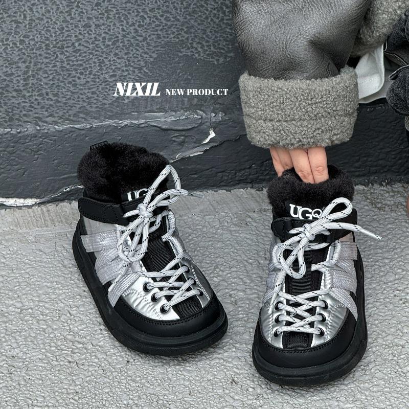 

Зимние новые детские сноубутсы спортивные хлопковые ботинки модный тренд уличные теплые ботинки для мальчиков и девочек хлопковые ботинки 22-25 yards whole hand 4 pairs starting batch серебряный