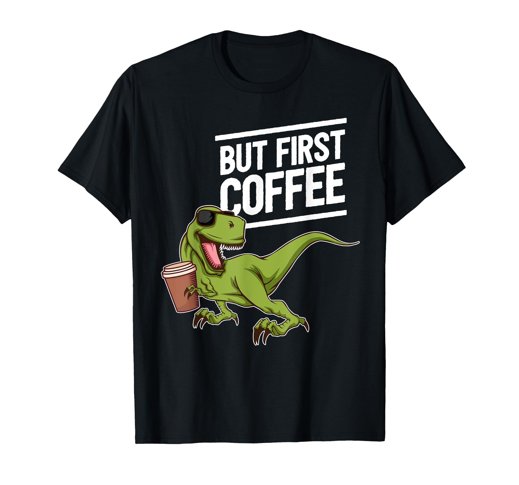 

Coffee Dinosaur T-Rex T-Shirt